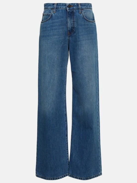 The Row Denim - The ROW High Rise Wide Leg Medium Blue Wash Jeans Size 27/4 x 31" L
